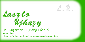 laszlo ujhazy business card