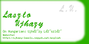 laszlo ujhazy business card